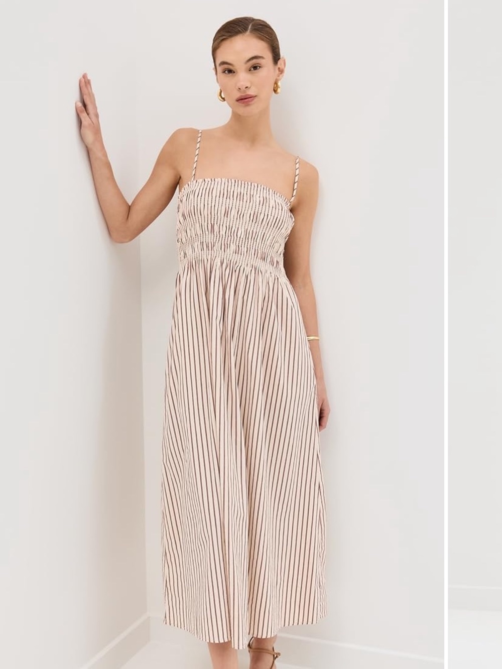 Pistola Bianca dress in Tiramisu stripe